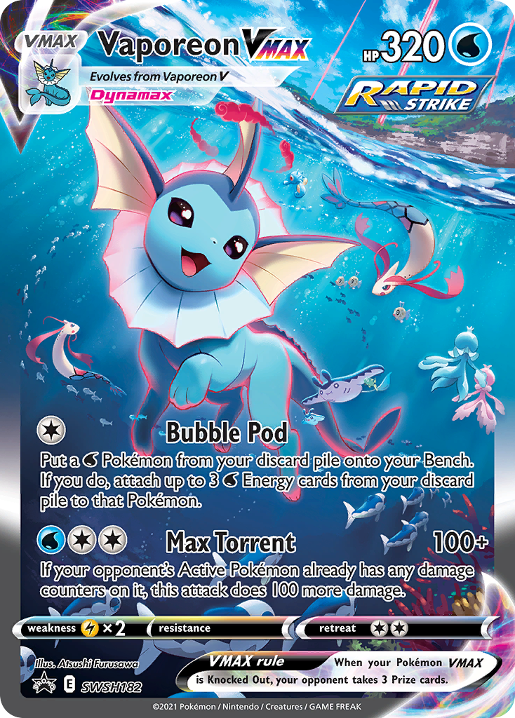 Vaporeon VMAX (SWSH182) (Jumbo Card) [Sword & Shield: Black Star Promos] | Tables and Towers