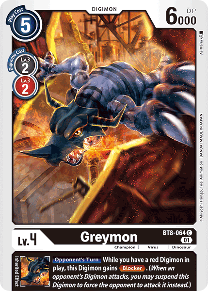 Greymon [BT8-064] [New Awakening] | Tables and Towers