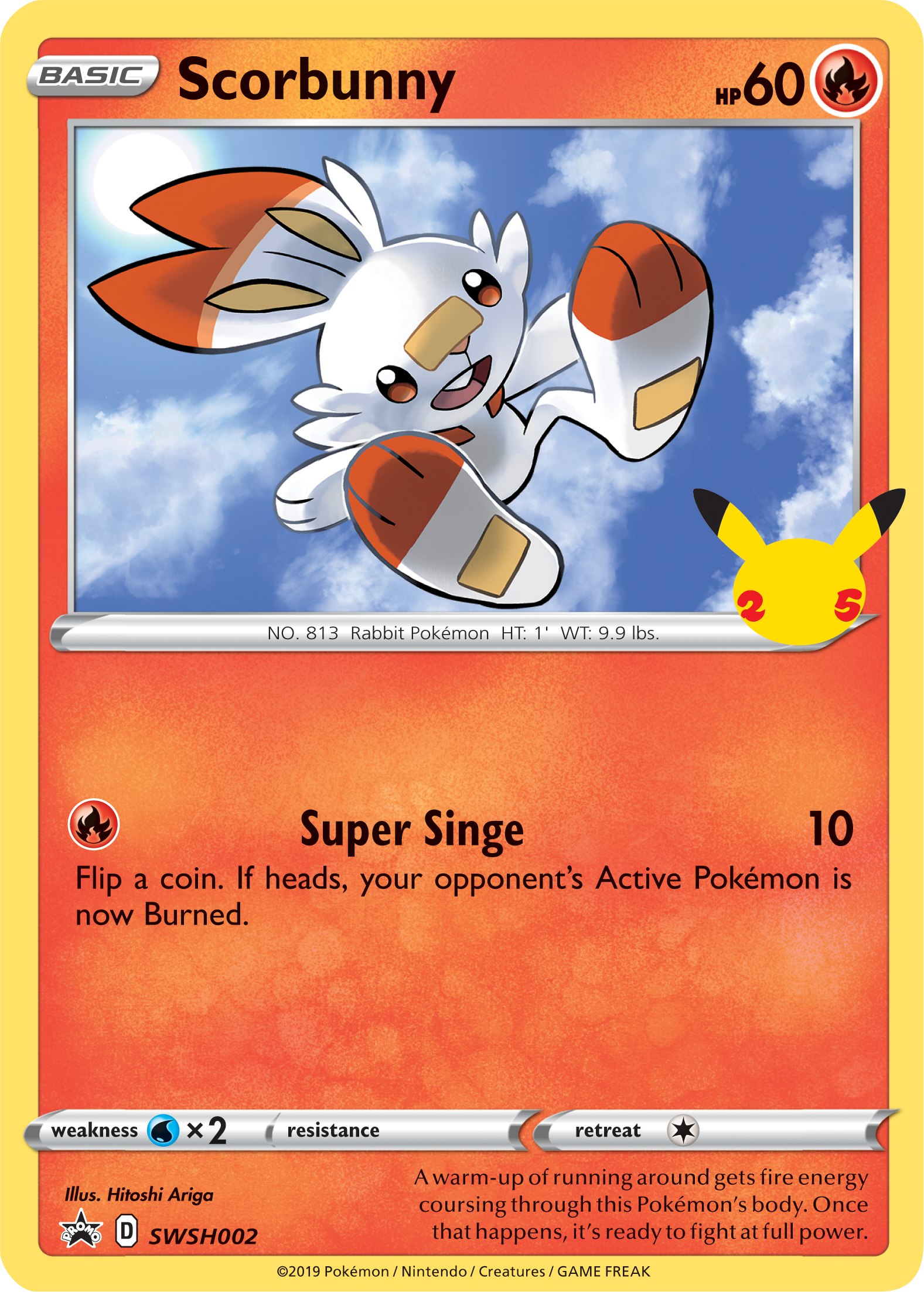 Scorbunny (SWSH002) (Jumbo Card) [First Partner Pack] | Tables and Towers