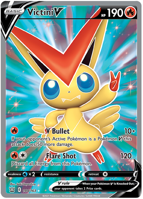 Victini V (144/163) [Sword & Shield: Battle Styles] | Tables and Towers