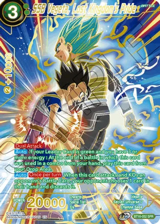 SSB Vegeta, Lost Kingdom's Pride (SPR) (BT16-052) [Realm of the Gods] | Tables and Towers