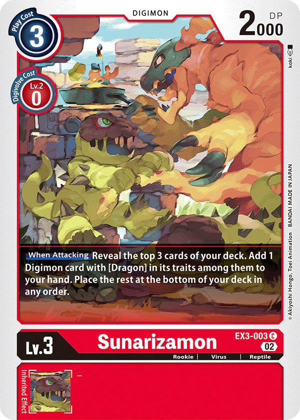 Sunarizamon [EX3-003] [Draconic Roar] | Tables and Towers