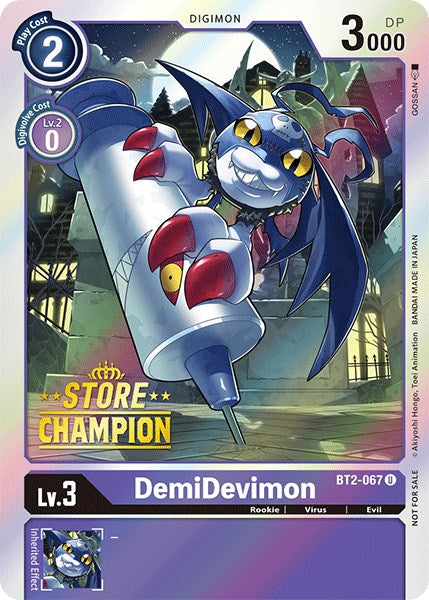 DemiDevimon [BT2-067] (Store Champion) [Release Special Booster Promos] | Tables and Towers