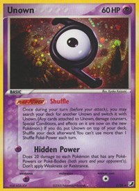 Unown (Z) (Z/28) [EX: Unseen Forces] | Tables and Towers