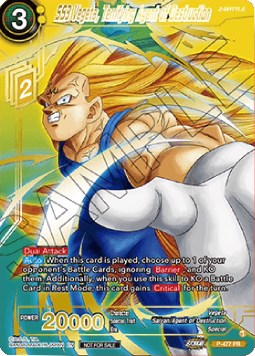 SS3 Vegeta, Terrifying Agent of Destruction (Gold-Stamped) (P-477) [Tournament Promotion Cards] | Tables and Towers