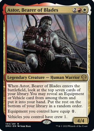 Astor, Bearer of Blades (Promo Pack) [Dominaria United Promos] | Tables and Towers