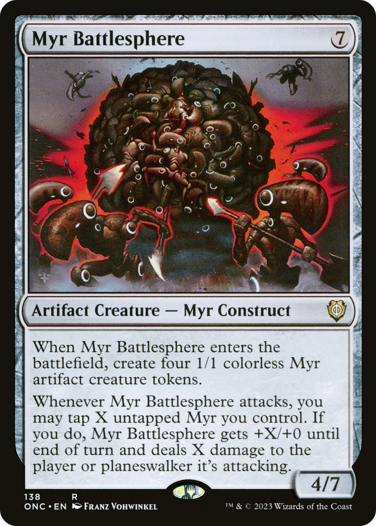 Myr Battlesphere [Phyrexia: All Will Be One Commander] | Tables and Towers