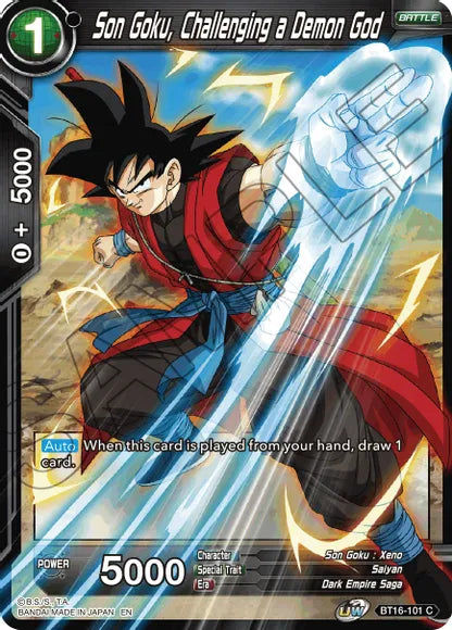 Son Goku, Challenging a Demon God (BT16-101) [Realm of the Gods] | Tables and Towers