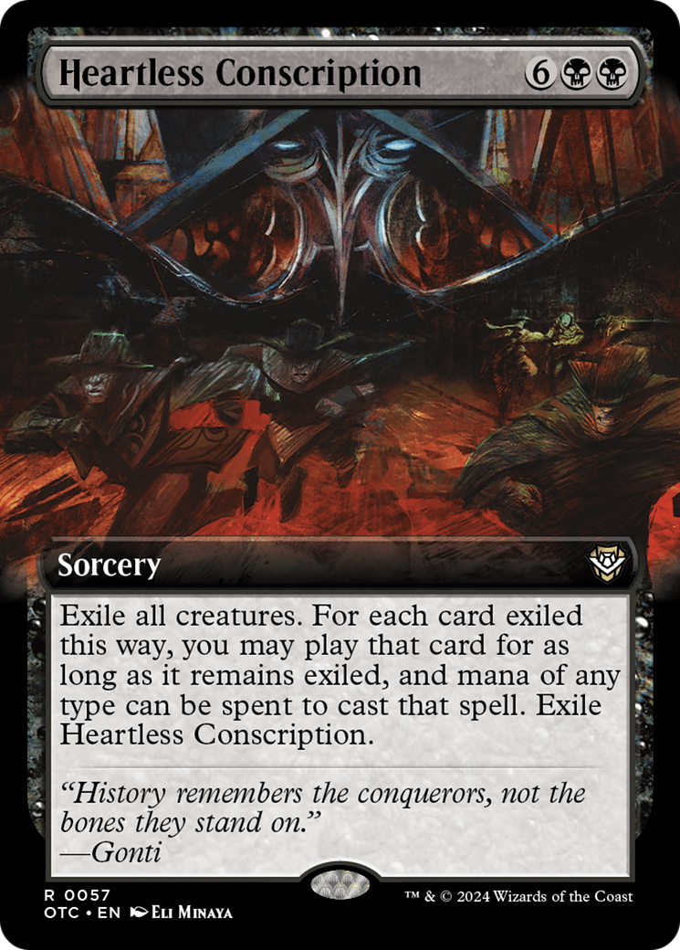 Heartless Conscription (Extended Art) [Outlaws of Thunder Junction Commander] | Tables and Towers