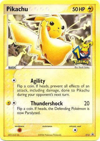 Pikachu (012) (10th Anniversary Promo) [Miscellaneous Cards] | Tables and Towers