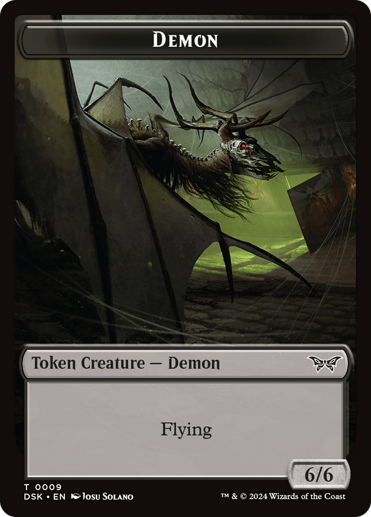 Demon Token [Duskmourn: House of Horror Tokens] | Tables and Towers