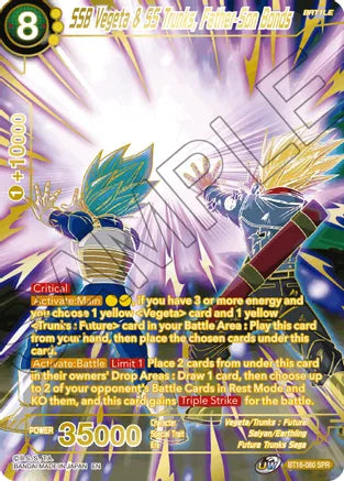 SSB Vegeta & SS Trunks, Father-Son Bonds (SPR) (BT16-080) [Realm of the Gods] | Tables and Towers