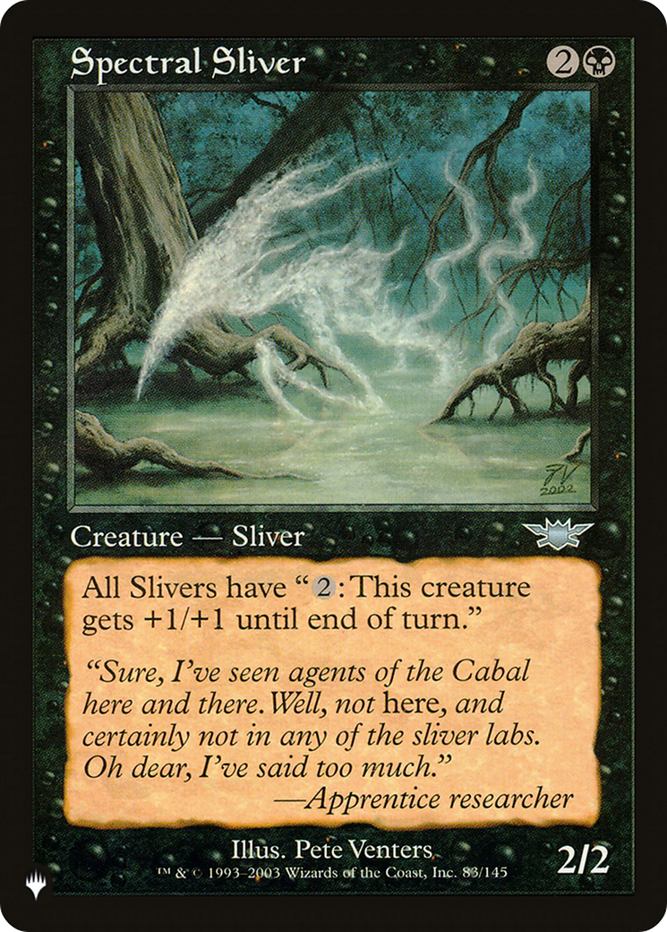 Spectral Sliver [The List Reprints] | Tables and Towers