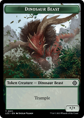 Dinosaur Beast // Dinosaur Double-Sided Token [The Lost Caverns of Ixalan Commander Tokens] | Tables and Towers