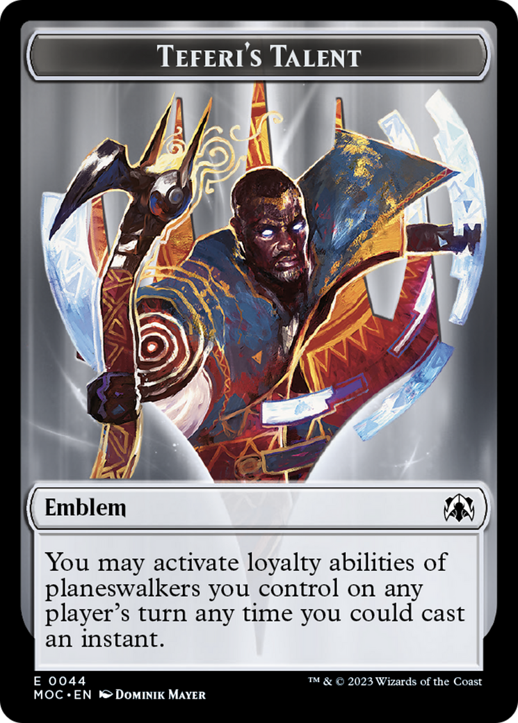 Elemental (9) // Teferi's Talent Emblem Double-Sided Token [March of the Machine Tokens] | Tables and Towers