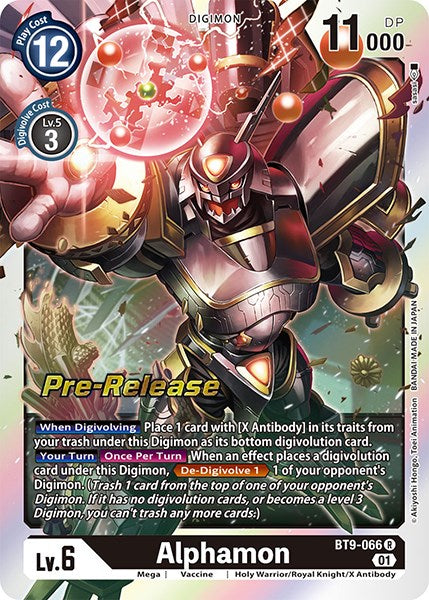 Alphamon [BT9-066] [X Record Pre-Release Promos] | Tables and Towers