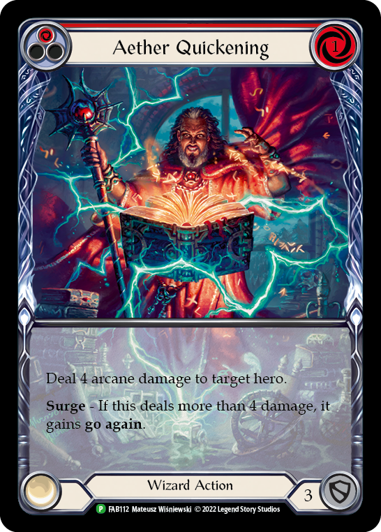 Aether Quickening (Red) [FAB112] (Promo)  Rainbow Foil | Tables and Towers