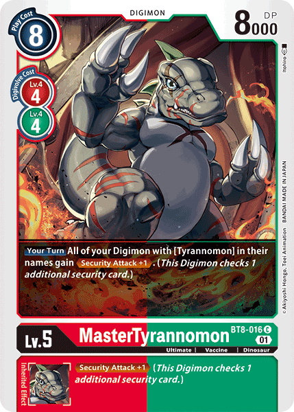 MasterTyrannomon [BT8-016] [New Awakening] | Tables and Towers