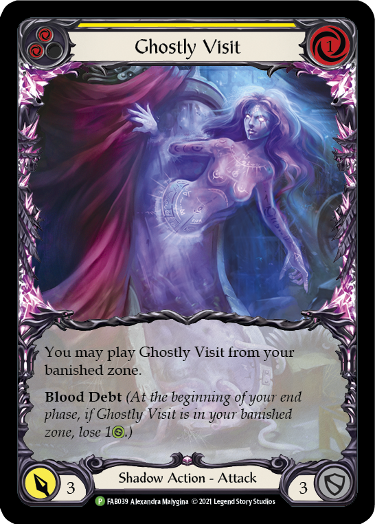 Ghostly Visit (Yellow) [FAB039] (Promo)  Rainbow Foil | Tables and Towers