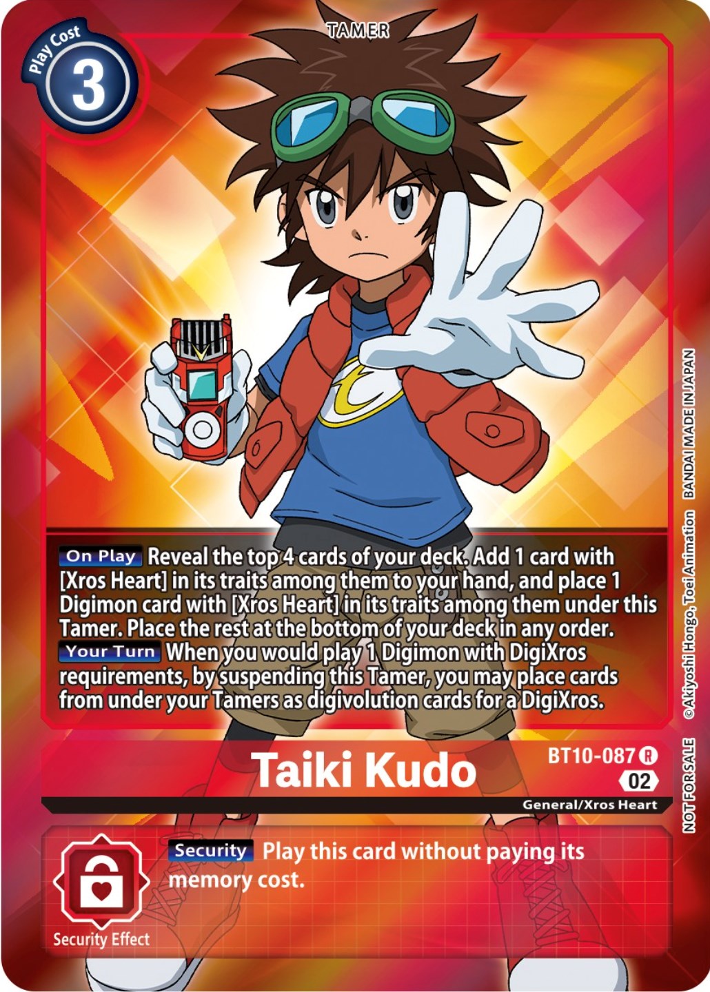 Taiki Kudo [BT10-087] (Box Topper) [Xros Encounter] | Tables and Towers