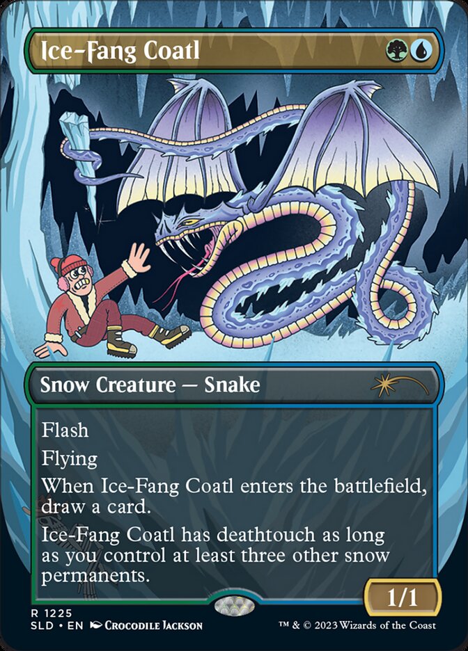 Ice-Fang Coatl (Borderless) [Secret Lair Drop Series] | Tables and Towers