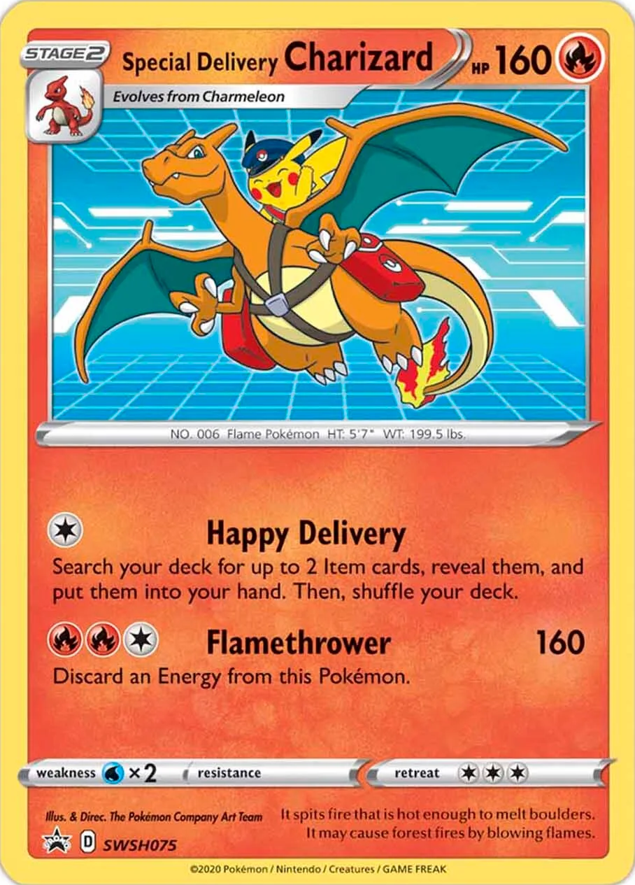 Special Delivery Charizard (SWSH075) [Sword & Shield: Black Star Promos] | Tables and Towers