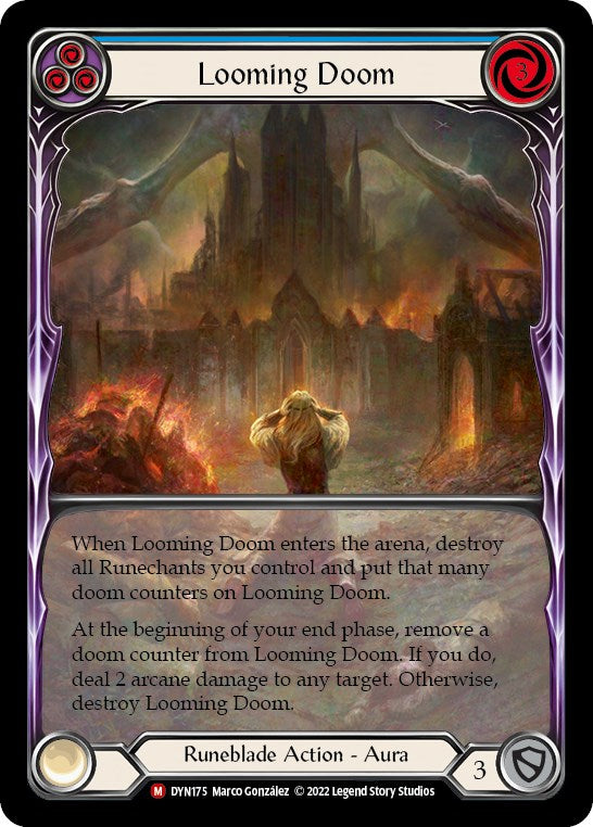 Looming Doom (Extended Art) [DYN175] (Dynasty)  Rainbow Foil | Tables and Towers