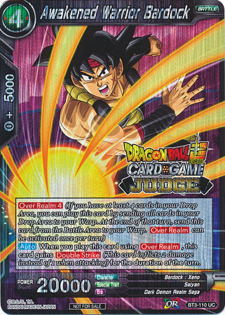 Awakened Warrior Bardock (BT3-110) [Judge Promotion Cards] | Tables and Towers