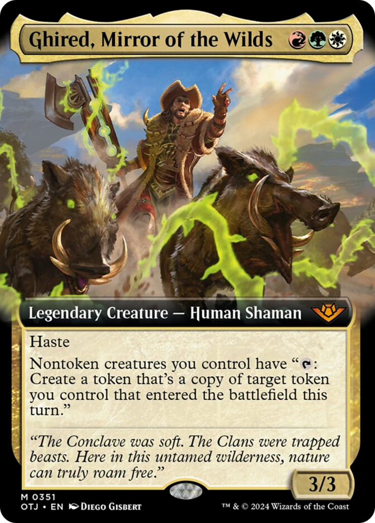 Ghired, Mirror of the Wilds (Extended Art) [Outlaws of Thunder Junction] | Tables and Towers