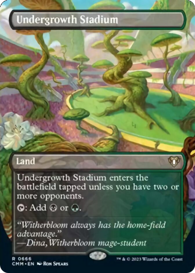 Undergrowth Stadium (Borderless Alternate Art) [Commander Masters] | Tables and Towers