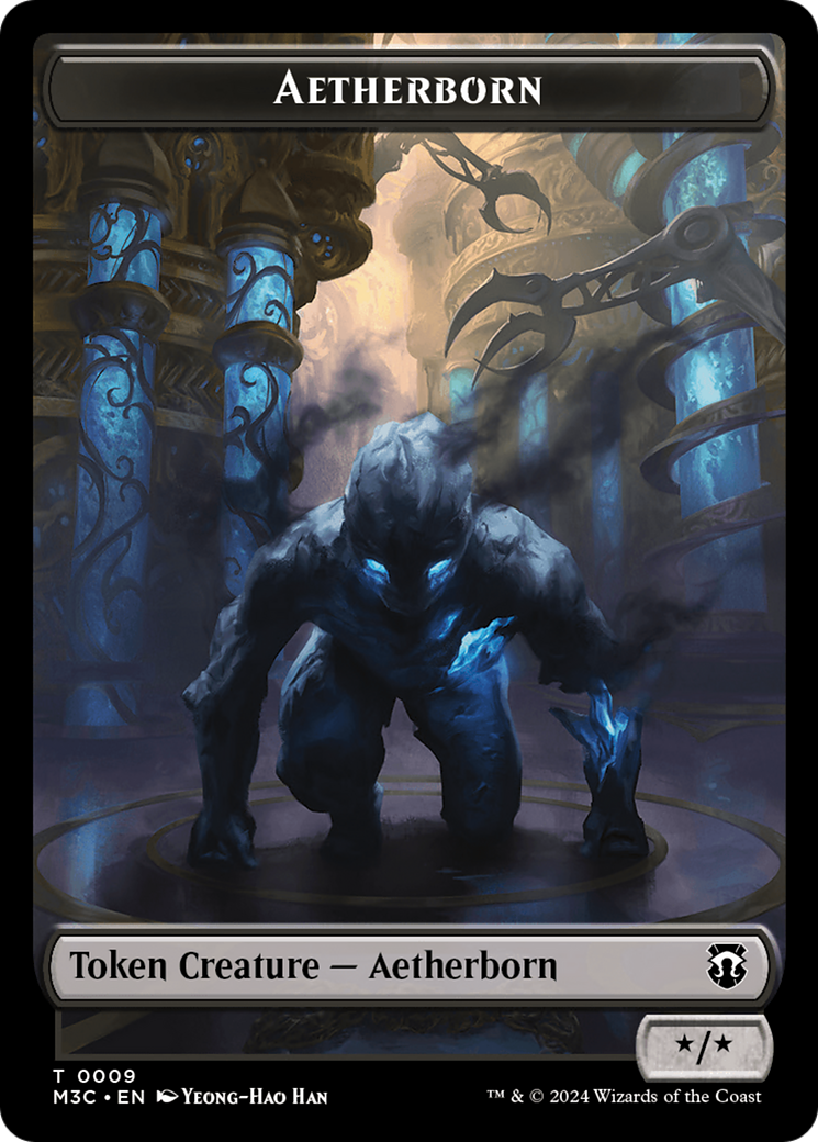 Aetherborn (Ripple Foil) // Servo Double-Sided Token [Modern Horizons 3 Commander Tokens] | Tables and Towers