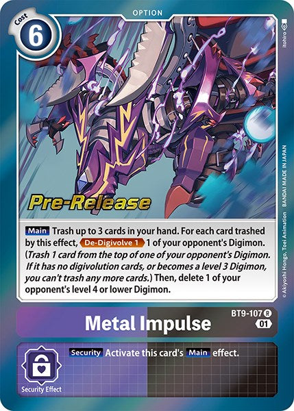 Metal Impulse [BT9-107] [X Record Pre-Release Promos] | Tables and Towers