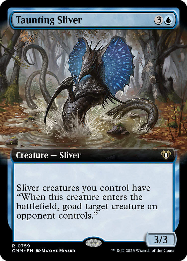 Taunting Sliver (Extended Art) [Commander Masters] | Tables and Towers