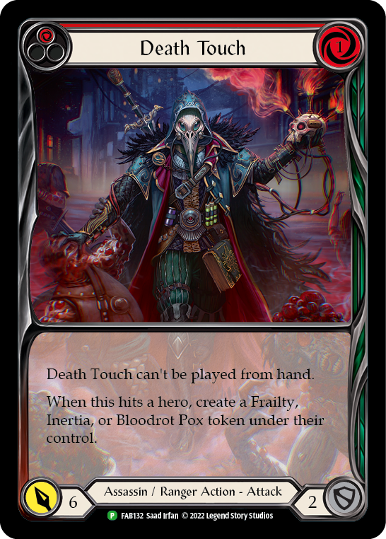 Death Touch (Red) [FAB132] (Promo)  Rainbow Foil | Tables and Towers