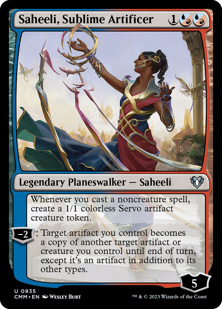 Saheeli, Sublime Artificer [Commander Masters] | Tables and Towers