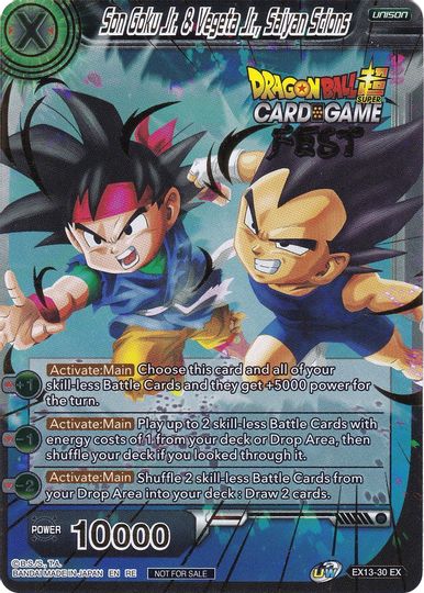 Son Goku Jr. & Vegeta Jr., Saiyan Scions (Card Game Fest 2022) (EX13-30) [Tournament Promotion Cards] | Tables and Towers