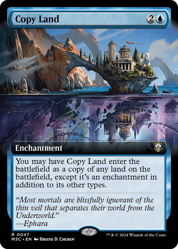 Copy Land (Extended Art) (Ripple Foil) [Modern Horizons 3 Commander] | Tables and Towers