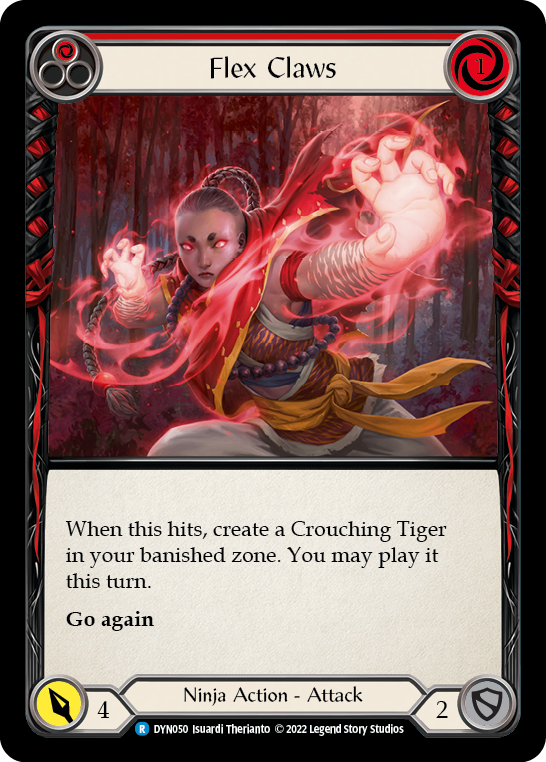 Flex Claws (Red) [DYN050] (Dynasty)  Rainbow Foil | Tables and Towers