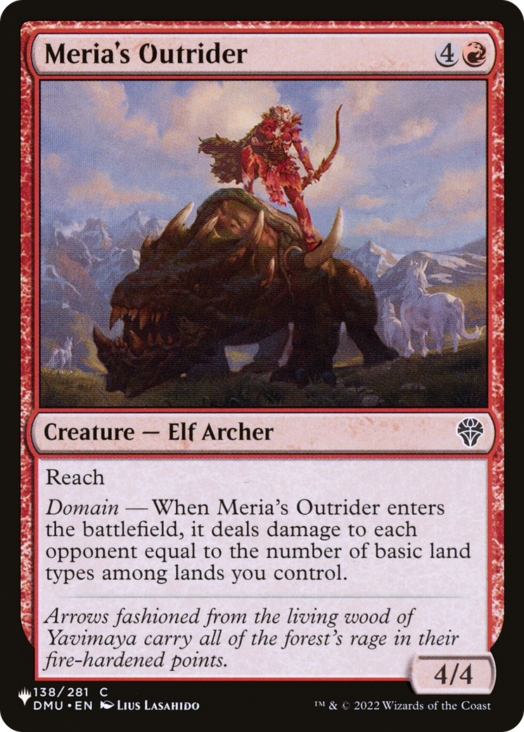 Meria's Outrider [The List Reprints] | Tables and Towers