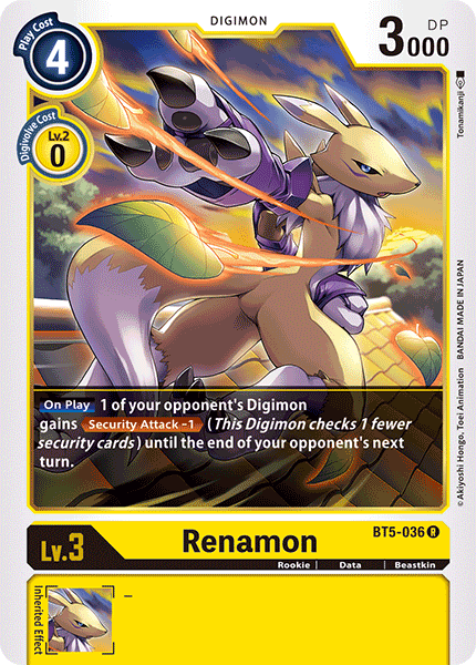 Renamon [BT5-036] [Battle of Omni] | Tables and Towers