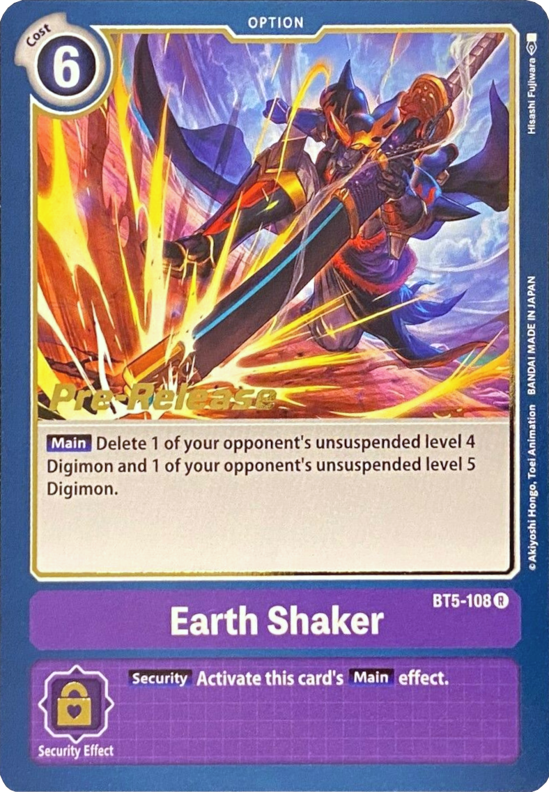 Earth Shaker [BT5-108] [Battle of Omni Pre-Release Promos] | Tables and Towers