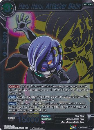 Haru Haru, Attacker Majin (Event Pack 3 - 2019) (BT3-120_PR) [Promotion Cards] | Tables and Towers