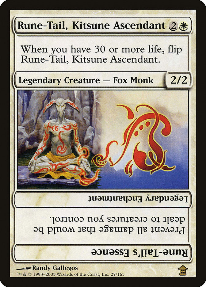 Rune-Tail, Kitsune Ascendant // Rune-Tail's Essence [Saviors of Kamigawa] | Tables and Towers