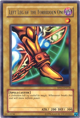 Left Leg of the Forbidden One [RP01-EN018] Rare | Tables and Towers