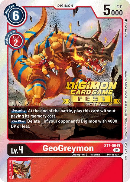 GeoGreymon [ST7-06] (Digimon Card Game Fest 2022) [Starter Deck: Gallantmon Promos] | Tables and Towers