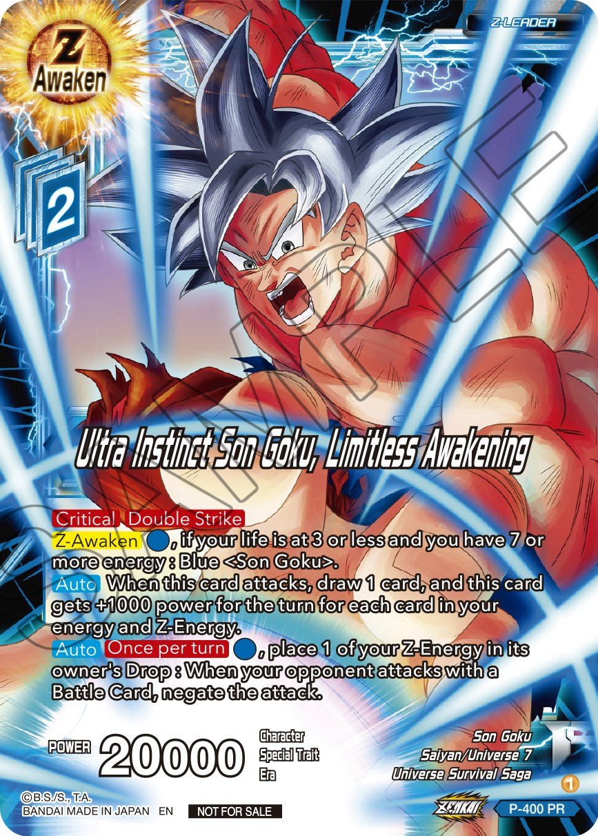 Ultra Instinct Son Goku, Limitless Awakening (P-400) [Promotion Cards] | Tables and Towers