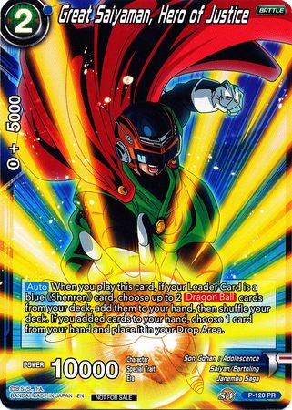 Great Saiyaman, Hero of Justice (Power Booster) (P-120) [Promotion Cards] | Tables and Towers