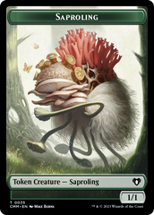 Saproling // Dragon (0021) Double-Sided Token [Commander Masters Tokens] | Tables and Towers