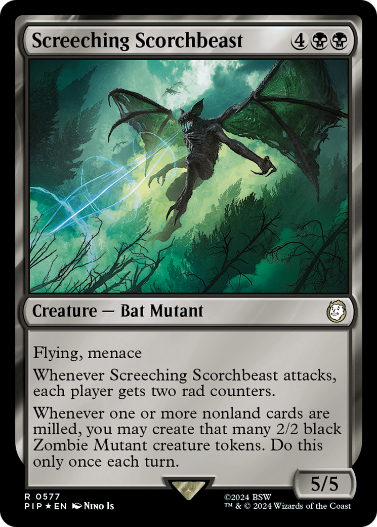 Screeching Scorchbeast (Surge Foil) [Fallout] | Tables and Towers