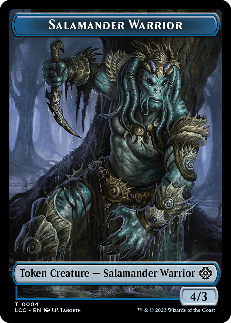 Salamander Warrior // Shapeshifter Double-Sided Token [The Lost Caverns of Ixalan Commander Tokens] | Tables and Towers